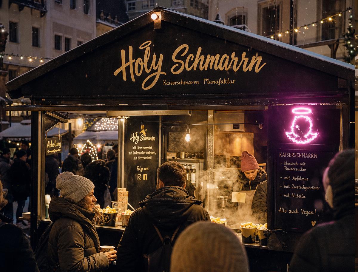 Holy Schmarrn Kaiserschmarrn Catering – Weihnachtsmarkt: Christkindlmarkt Innenstadt